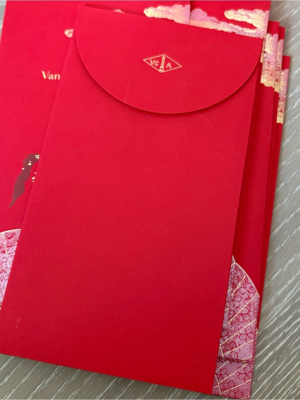 Van Cleef & Arpels Lunar New Year Red and Gold Gift Box Display & Envelopes - Picture 11 of 15